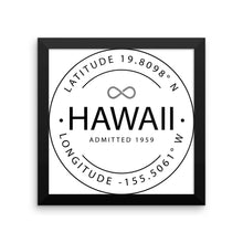 Hawaii - Framed Print - Latitude & Longitude