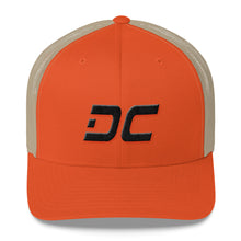 Washington DC - Mesh Back Trucker Cap - Black Embroidery - DC - Many Hat Color Options Available