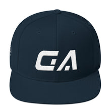 Georgia - Flat Brim Hat - White Embroidery - GA - Many Hat Color Options Available