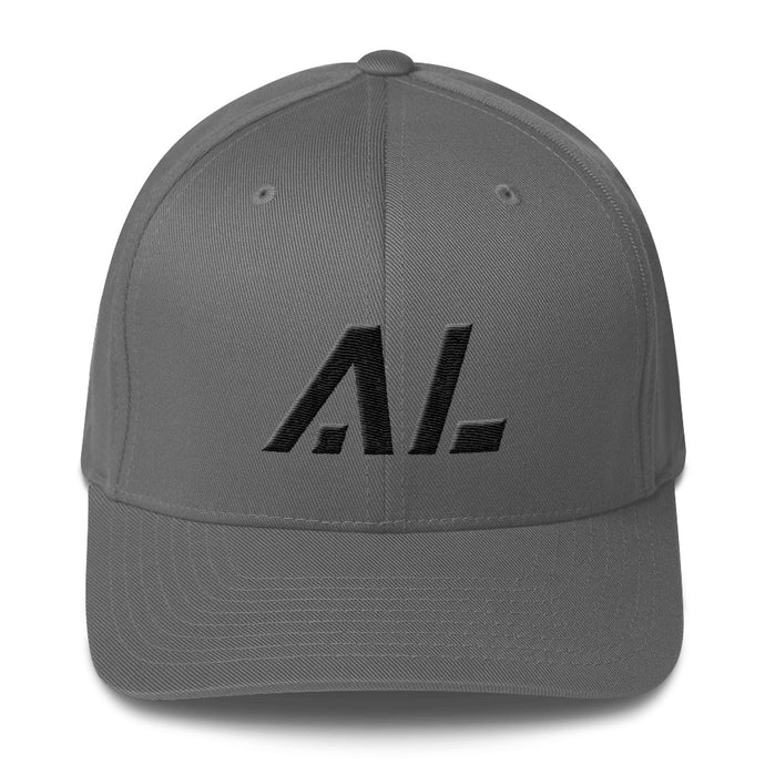 Alabama - Structured Twill Cap - Black Embroidery - AL - Many Hat Color Options Available