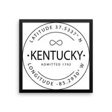 Kentucky - Framed Print - Latitude & Longitude