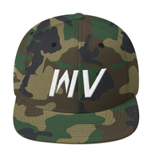 West Virginia - Flat Brim Hat - White Embroidery - WV - Many Hat Color Options Available