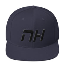 New Hampshire - Flat Brim Hat - Black Embroidery - NH - Many Hat Color Options Available