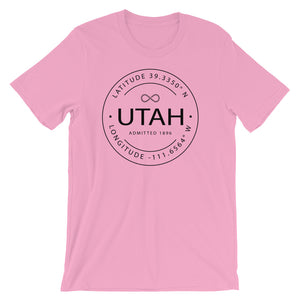 Utah - Short-Sleeve Unisex T-Shirt - Latitude & Longitude
