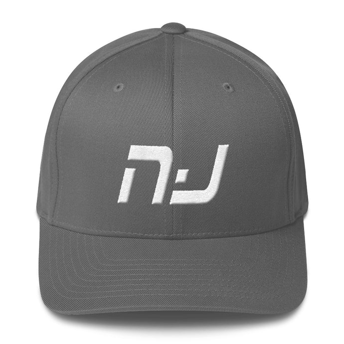 New Jersey - Structured Twill Cap - White Embroidery - NJ - Many Hat Color Options Available