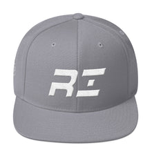 Rhode Island - Flat Brim Hat - White Embroidery - RI - Many Hat Color Options Available