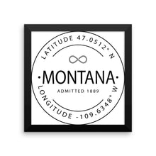 Montana - Framed Print - Latitude & Longitude