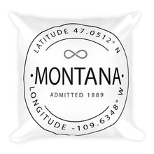 Montana - Throw Pillow - Latitude & Longitude