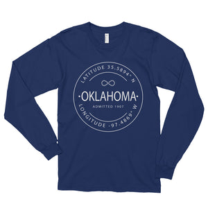 Oklahoma - Long sleeve t-shirt (unisex) - Latitude & Longitude