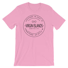 Virgin Islands - Short-Sleeve Unisex T-Shirt - Latitude & Longitude