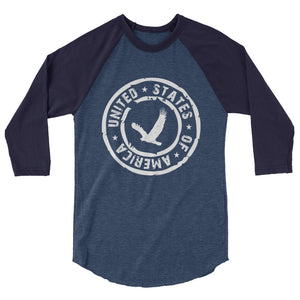 USA Designs - 3/4 Sleeve Raglan Shirt - Eagle