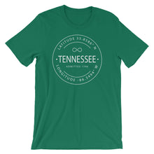 Tennessee - Short-Sleeve Unisex T-Shirt - Latitude & Longitude