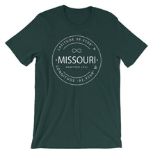 Missouri - Short-Sleeve Unisex T-Shirt - Latitude & Longitude