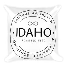 Idaho - Throw Pillow - Latitude & Longitude