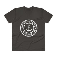 USA Designs - V-Neck T-Shirt - Anchor