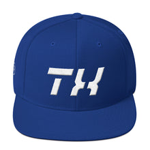 Texas - Flat Brim Hat - White Embroidery - TX - Many Hat Color Options Available