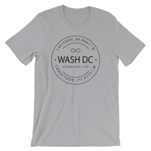 Washington DC - Short-Sleeve Unisex T-Shirt - Latitude & Longitude