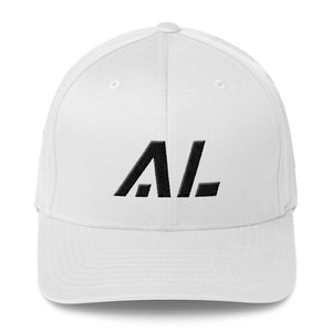 Alabama - Structured Twill Cap - Black Embroidery - AL - Many Hat Color Options Available