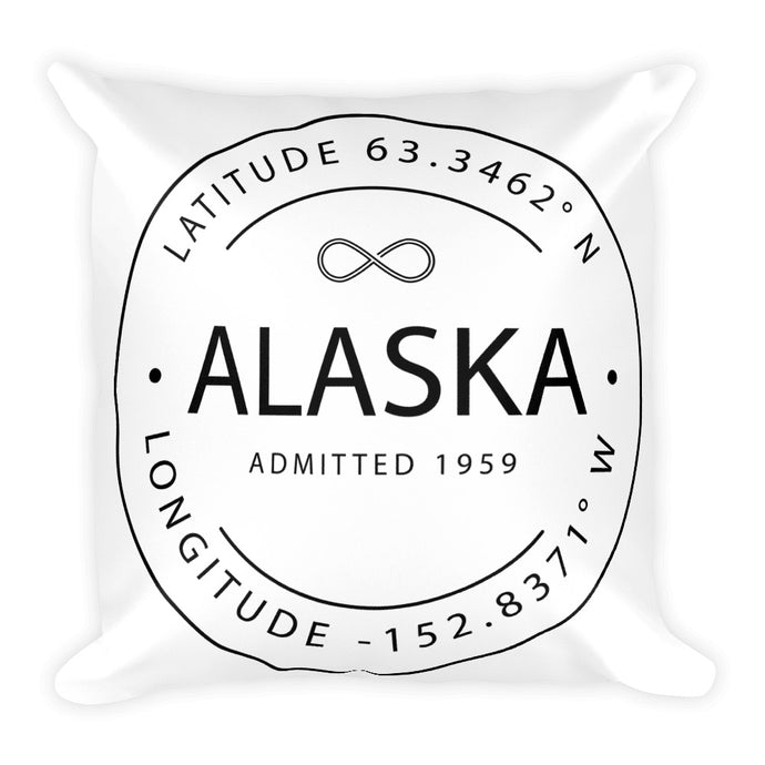 Alaska - Throw Pillow - Latitude & Longitude