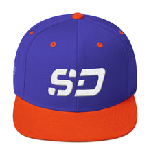 South Dakota - Flat Brim Hat - White Embroidery - SD - Many Hat Color Options Available