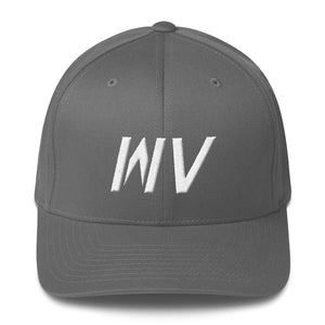 West Virginia - Structured Twill Cap - White Embroidery - WV - Many Hat Color Options Available