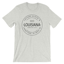 Louisiana - Short-Sleeve Unisex T-Shirt - Latitude & Longitude