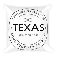 Texas - Throw Pillow - Latitude & Longitude