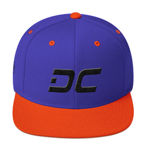 Washington DC - Flat Brim Hat - Black Embroidery - DC - Many Hat Color Options Available