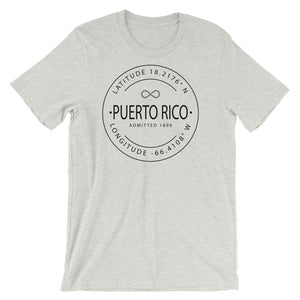 Puerto Rico - Short-Sleeve Unisex T-Shirt - Latitude & Longitude