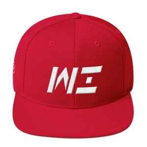 Wisconsin - Flat Brim Hat - White Embroidery - WI - Many Hat Color Options Available