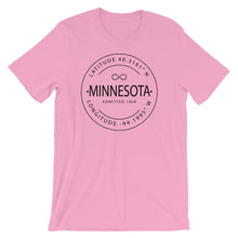 Minnesota - Short-Sleeve Unisex T-Shirt - Latitude & Longitude