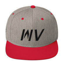 West Virginia - Flat Brim Hat - Black Embroidery - WV - Many Hat Color Options Available