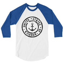 USA Designs - 3/4 Sleeve Raglan Shirt - Anchor