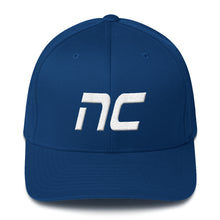 North Carolina - Structured Twill Cap - White Embroidery - NC - Many Hat Color Options Available