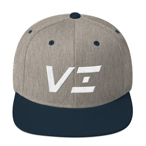 Virgin Islands - Flat Brim Hat - White Embroidery - VI - Many Hat Color Options Available