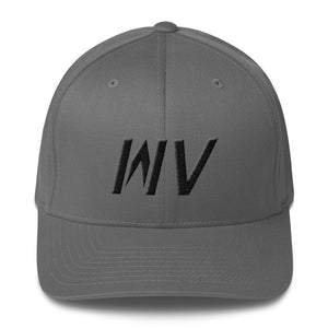 West Virginia - Structured Twill Cap - Black Embroidery - WV - Many Hat Color Options Available