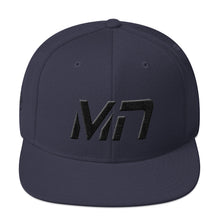 Minnesota - Flat Brim Hat - Black Embroidery - MN - Many Hat Color Options Available
