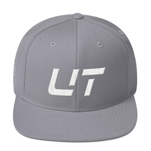 Utah - Flat Brim Hat - White Embroidery - UT - Many Hat Color Options Available