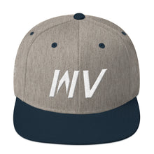 West Virginia - Flat Brim Hat - White Embroidery - WV - Many Hat Color Options Available