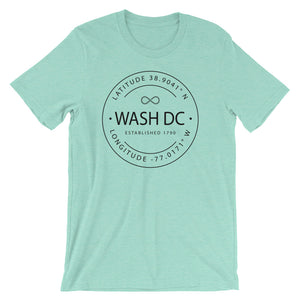 Washington DC - Short-Sleeve Unisex T-Shirt - Latitude & Longitude