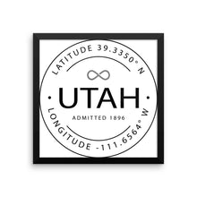 Utah - Framed Print - Latitude & Longitude