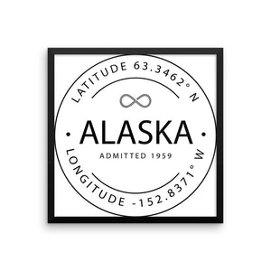 Alaska - Framed Print - Latitude & Longitude