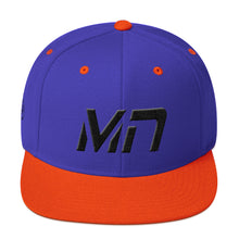 Minnesota - Flat Brim Hat - Black Embroidery - MN - Many Hat Color Options Available