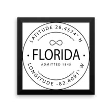 Florida - Framed Print - Latitude & Longitude