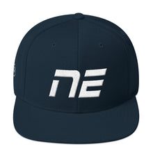 Nebraska - Flat Brim Hat - White Embroidery - NE - Many Hat Color Options Available