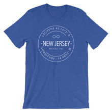 New Jersey - Short-Sleeve Unisex T-Shirt - Latitude & Longitude