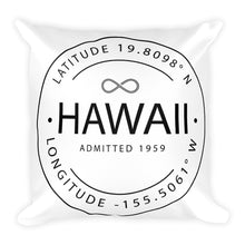 Hawaii - Throw Pillow - Latitude & Longitude