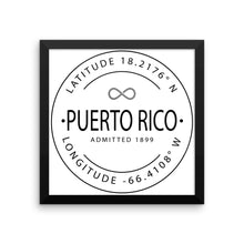 Puerto Rico - Framed Print - Latitude & Longitude