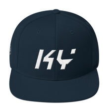 Kentucky - Flat Brim Hat - White Embroidery - KY - Many Hat Color Options Available