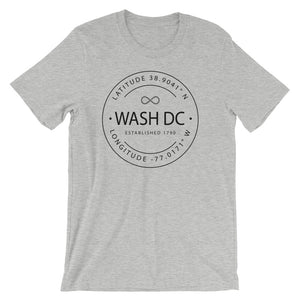 Washington DC - Short-Sleeve Unisex T-Shirt - Latitude & Longitude